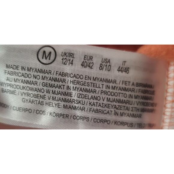 Primark Cares Womens M Oversized Loose Fit Hoodie Pullover Sweatshirt Orange - Picture 9 of 9